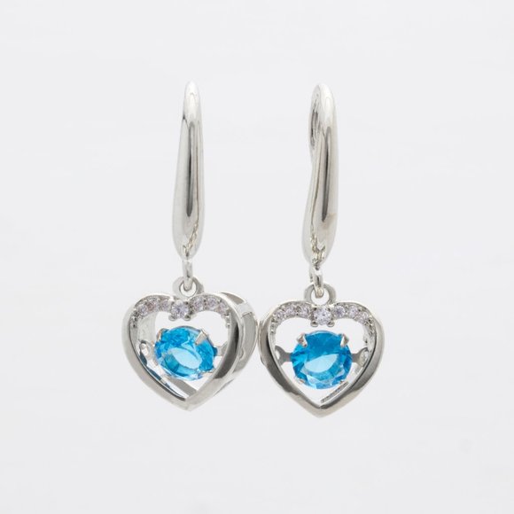 Jewelry - Sterling Silver Aquamarine Gemstone Earrings